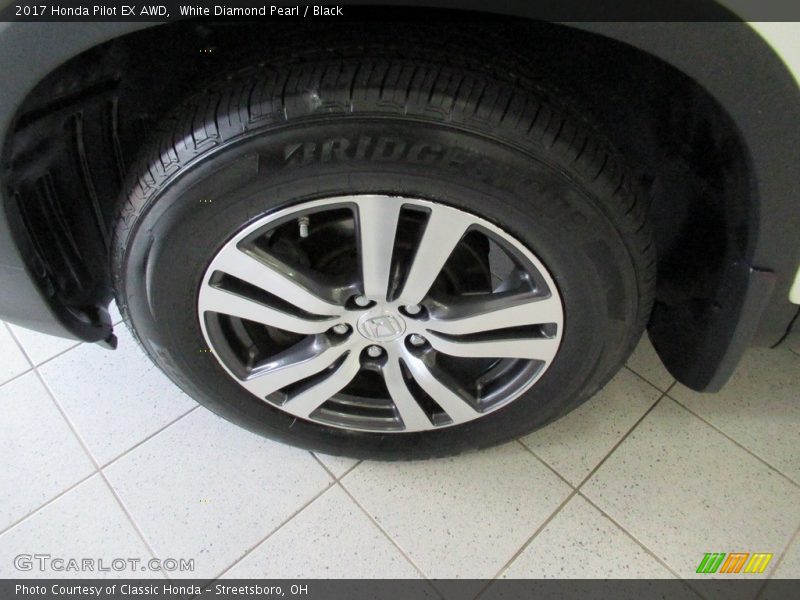 White Diamond Pearl / Black 2017 Honda Pilot EX AWD