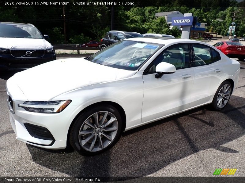  2020 S60 T6 AWD Momentum Crystal White Pearl Metallic