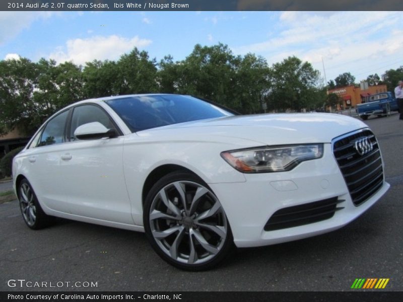 Ibis White / Nougat Brown 2014 Audi A6 2.0T quattro Sedan