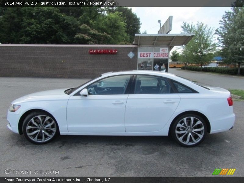 Ibis White / Nougat Brown 2014 Audi A6 2.0T quattro Sedan