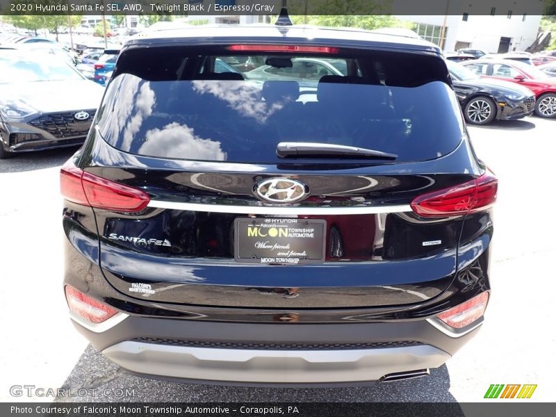 Twilight Black / Espresso/Gray 2020 Hyundai Santa Fe SEL AWD