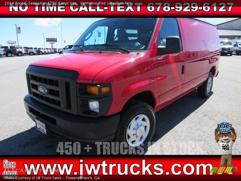 Vermillion Red / Medium Flint 2014 Ford E-Series Van E250 Cargo Van