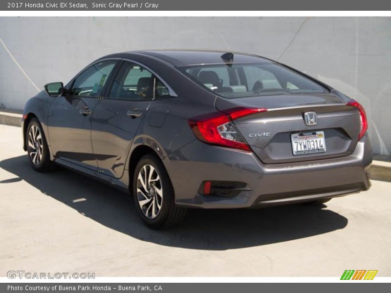 Sonic Gray Pearl / Gray 2017 Honda Civic EX Sedan