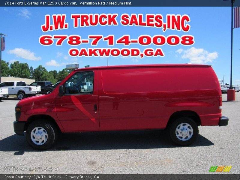 Vermillion Red / Medium Flint 2014 Ford E-Series Van E250 Cargo Van