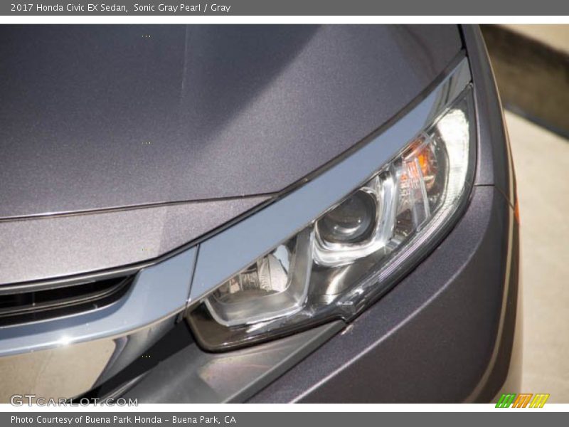 Sonic Gray Pearl / Gray 2017 Honda Civic EX Sedan