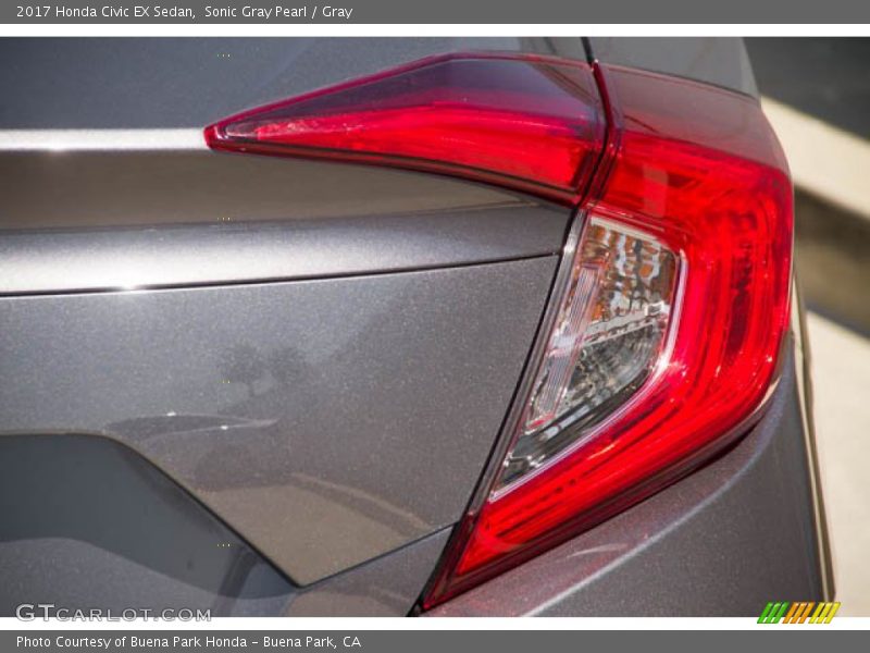 Sonic Gray Pearl / Gray 2017 Honda Civic EX Sedan
