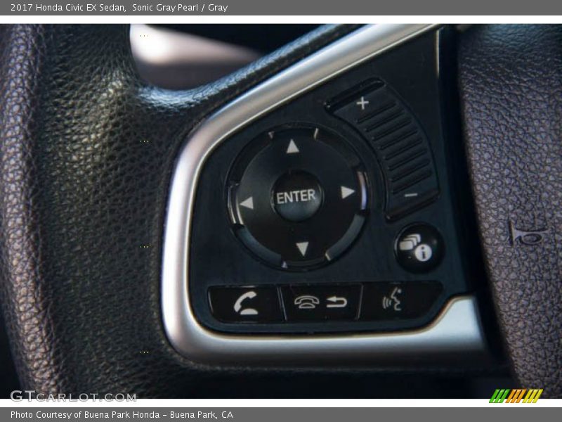 Sonic Gray Pearl / Gray 2017 Honda Civic EX Sedan