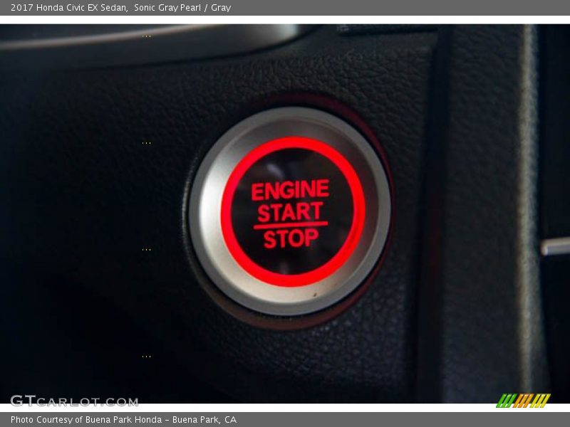 Sonic Gray Pearl / Gray 2017 Honda Civic EX Sedan