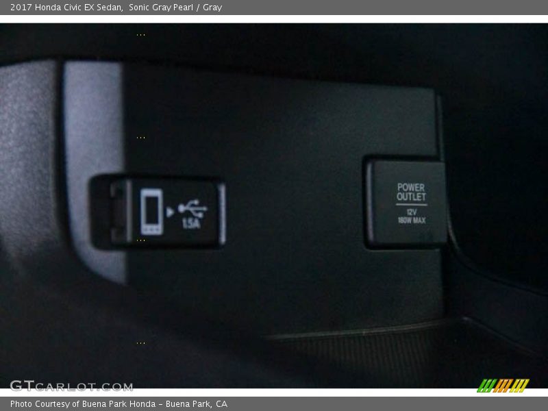 Sonic Gray Pearl / Gray 2017 Honda Civic EX Sedan