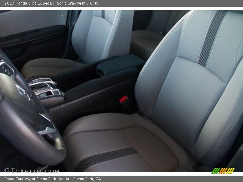 Sonic Gray Pearl / Gray 2017 Honda Civic EX Sedan