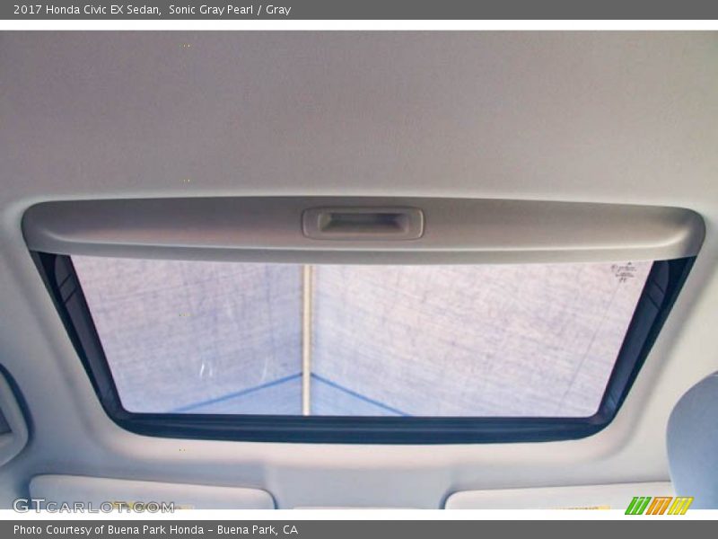 Sonic Gray Pearl / Gray 2017 Honda Civic EX Sedan