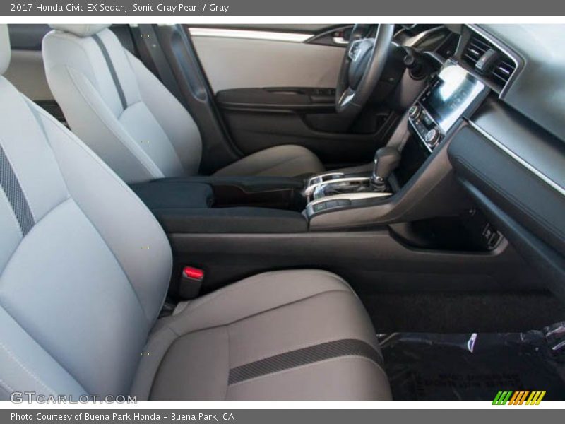 Sonic Gray Pearl / Gray 2017 Honda Civic EX Sedan