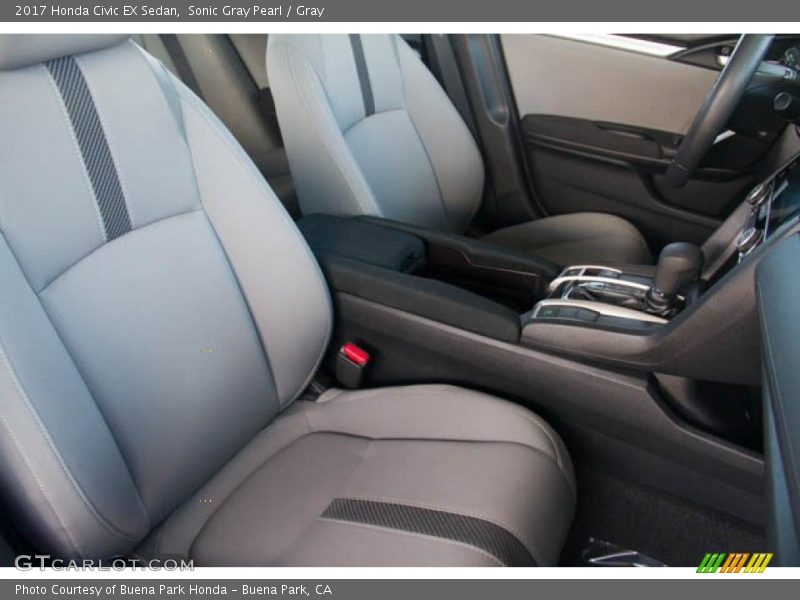 Sonic Gray Pearl / Gray 2017 Honda Civic EX Sedan