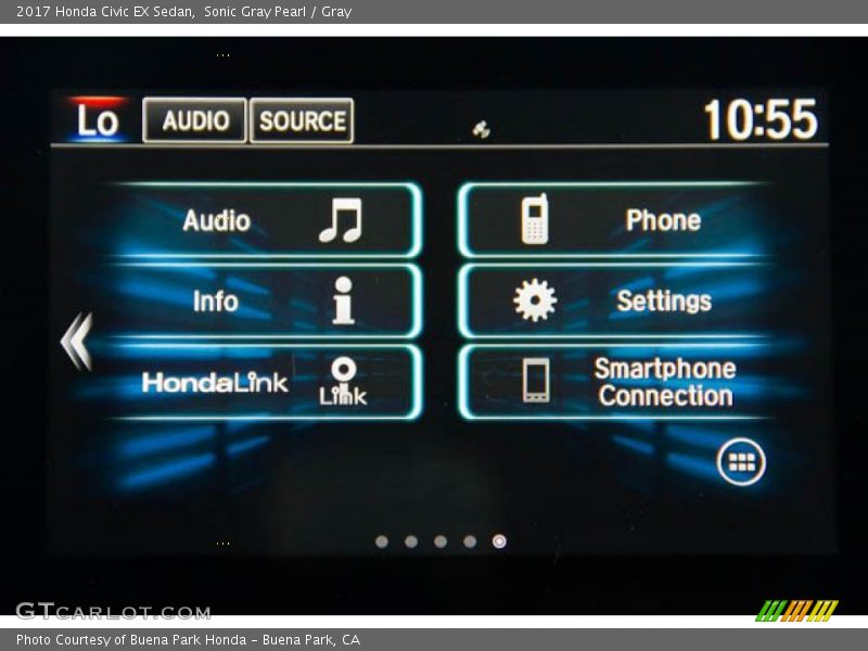 Sonic Gray Pearl / Gray 2017 Honda Civic EX Sedan