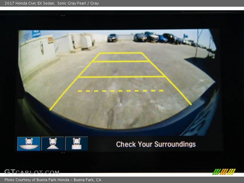 Sonic Gray Pearl / Gray 2017 Honda Civic EX Sedan