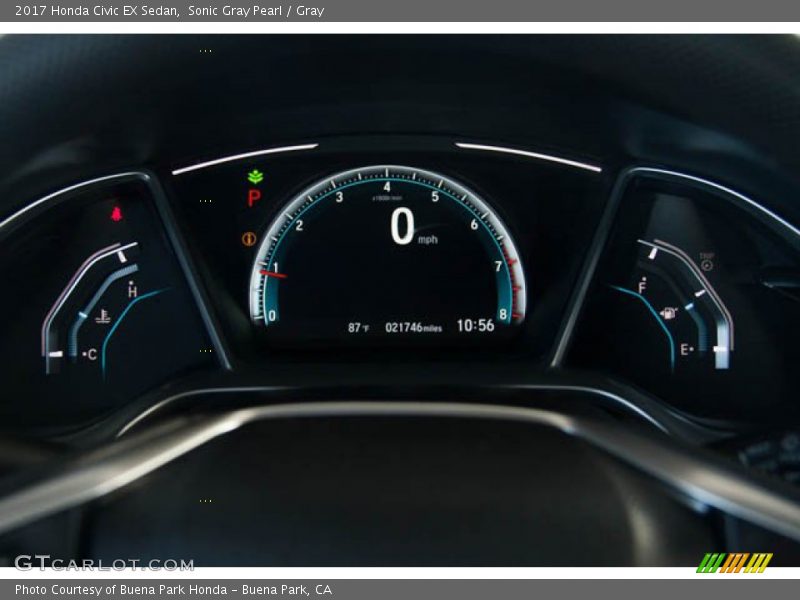 Sonic Gray Pearl / Gray 2017 Honda Civic EX Sedan
