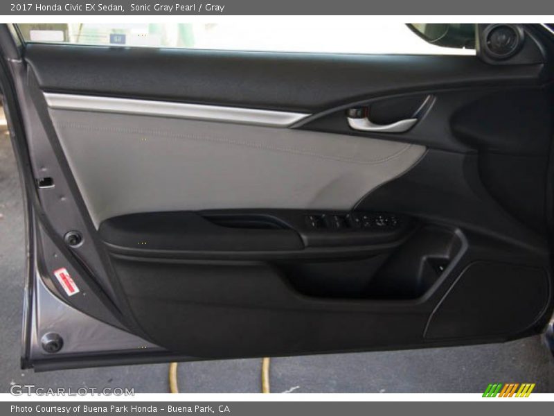 Sonic Gray Pearl / Gray 2017 Honda Civic EX Sedan