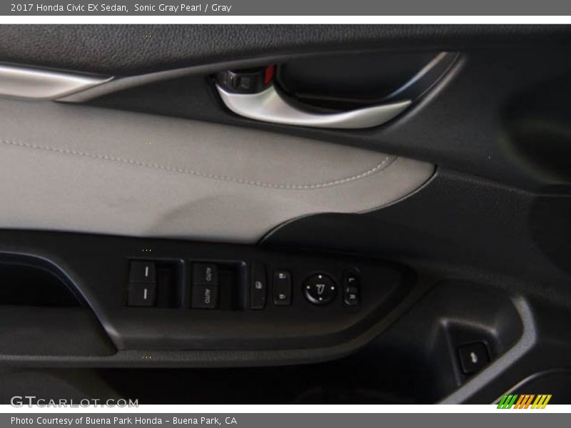 Sonic Gray Pearl / Gray 2017 Honda Civic EX Sedan