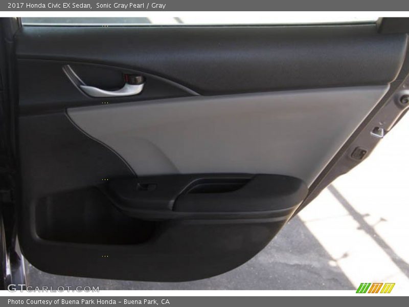 Sonic Gray Pearl / Gray 2017 Honda Civic EX Sedan