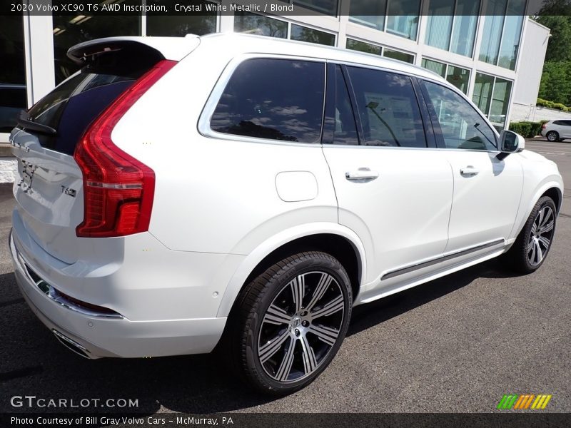 Crystal White Metallic / Blond 2020 Volvo XC90 T6 AWD Inscription
