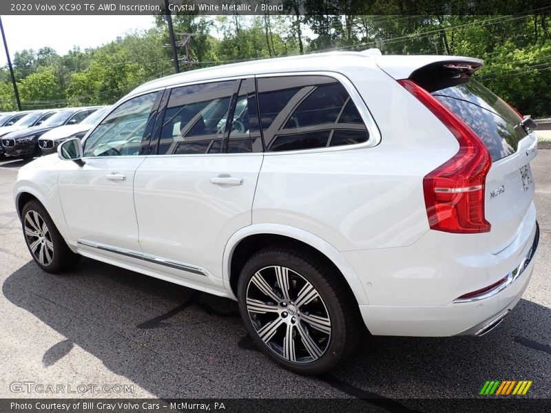Crystal White Metallic / Blond 2020 Volvo XC90 T6 AWD Inscription