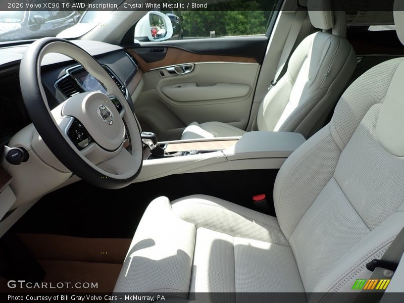 Crystal White Metallic / Blond 2020 Volvo XC90 T6 AWD Inscription