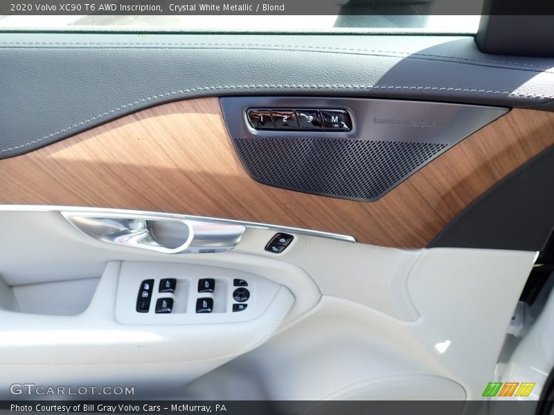 Crystal White Metallic / Blond 2020 Volvo XC90 T6 AWD Inscription