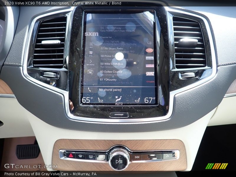 Crystal White Metallic / Blond 2020 Volvo XC90 T6 AWD Inscription