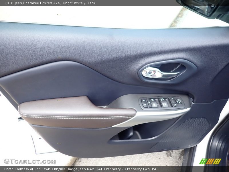 Bright White / Black 2018 Jeep Cherokee Limited 4x4