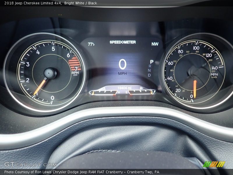 Bright White / Black 2018 Jeep Cherokee Limited 4x4