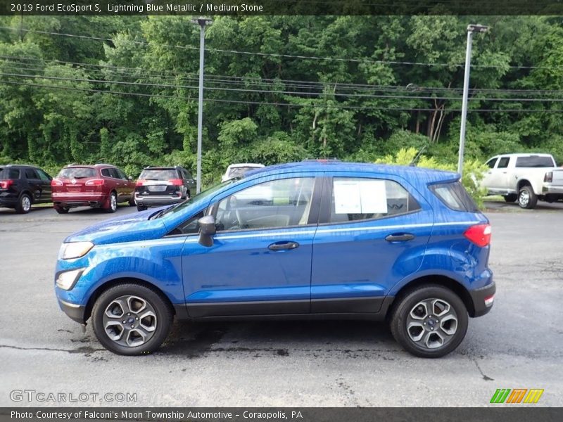 Lightning Blue Metallic / Medium Stone 2019 Ford EcoSport S