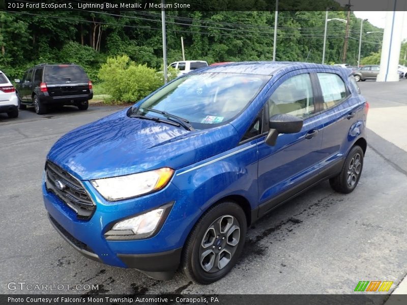 Lightning Blue Metallic / Medium Stone 2019 Ford EcoSport S