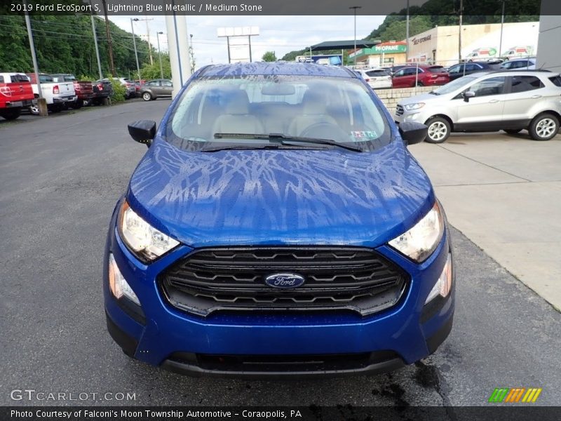 Lightning Blue Metallic / Medium Stone 2019 Ford EcoSport S
