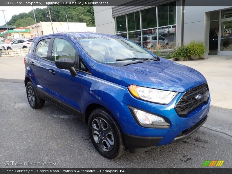 Lightning Blue Metallic / Medium Stone 2019 Ford EcoSport S