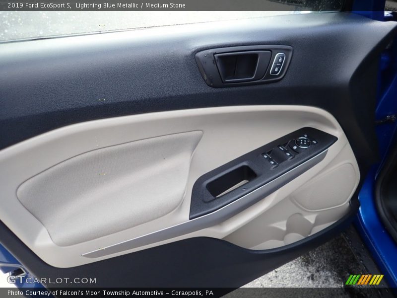 Lightning Blue Metallic / Medium Stone 2019 Ford EcoSport S