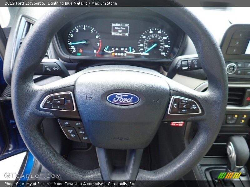 Lightning Blue Metallic / Medium Stone 2019 Ford EcoSport S