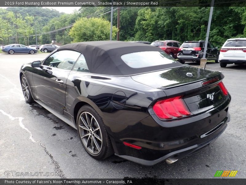 Shadow Black / Showstopper Red 2019 Ford Mustang EcoBoost Premium Convertible
