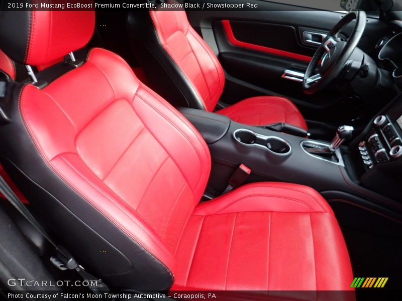 Shadow Black / Showstopper Red 2019 Ford Mustang EcoBoost Premium Convertible