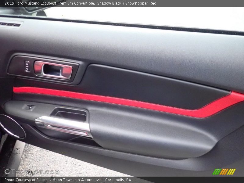 Shadow Black / Showstopper Red 2019 Ford Mustang EcoBoost Premium Convertible