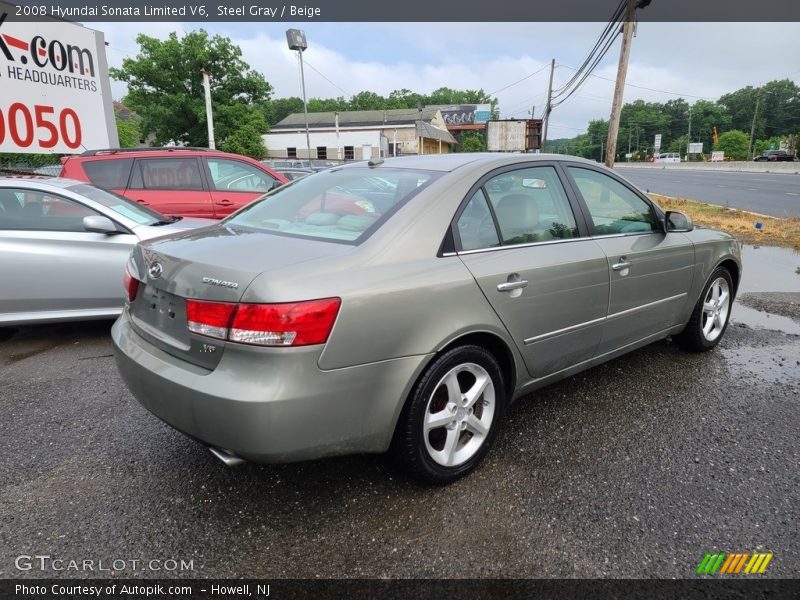 Steel Gray / Beige 2008 Hyundai Sonata Limited V6