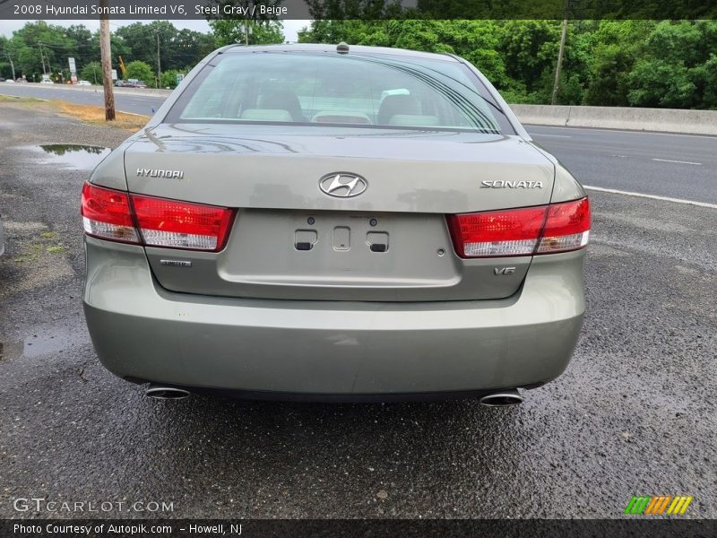 Steel Gray / Beige 2008 Hyundai Sonata Limited V6