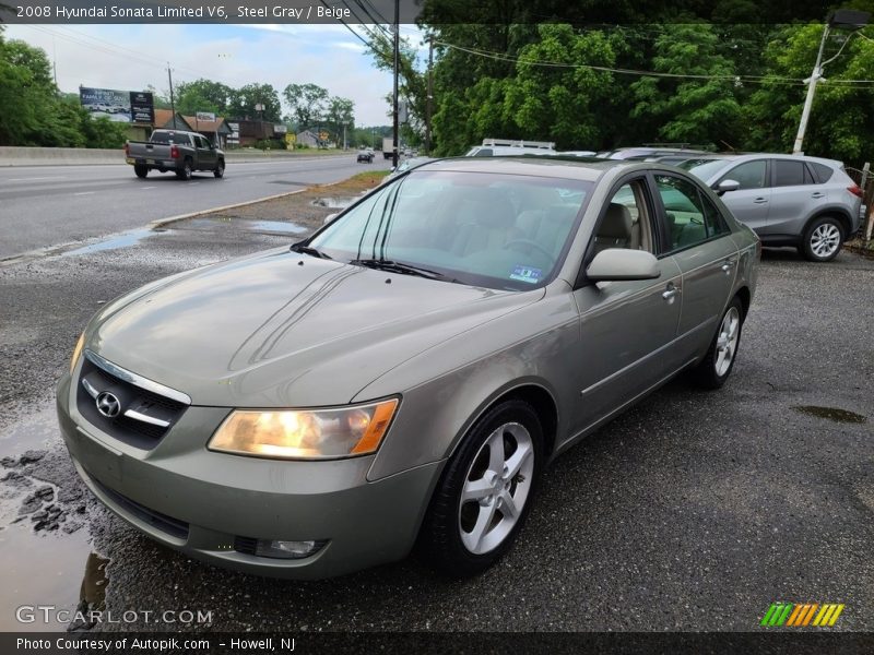 Steel Gray / Beige 2008 Hyundai Sonata Limited V6