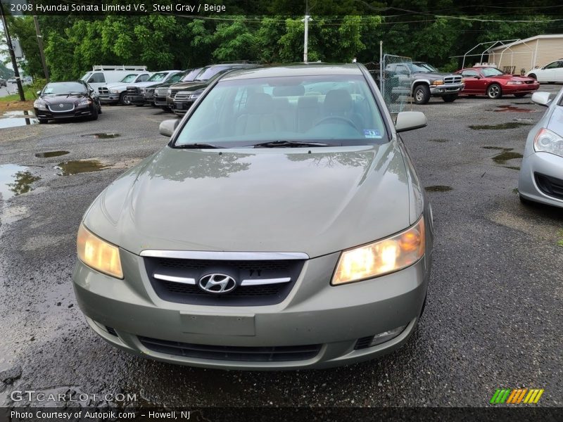 Steel Gray / Beige 2008 Hyundai Sonata Limited V6