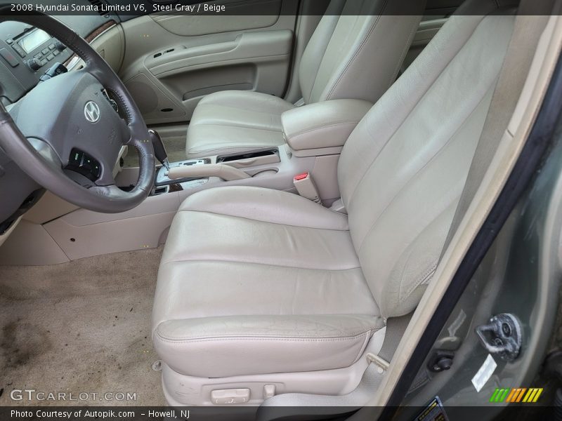 Steel Gray / Beige 2008 Hyundai Sonata Limited V6