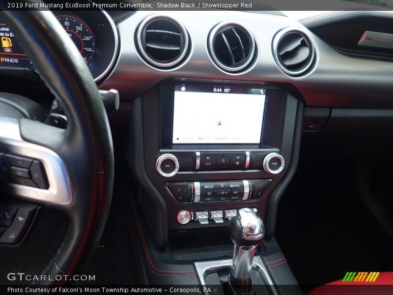 Shadow Black / Showstopper Red 2019 Ford Mustang EcoBoost Premium Convertible