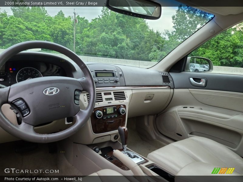 Steel Gray / Beige 2008 Hyundai Sonata Limited V6