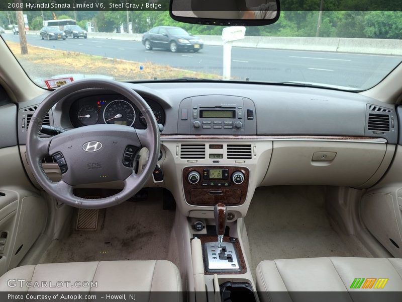 Steel Gray / Beige 2008 Hyundai Sonata Limited V6