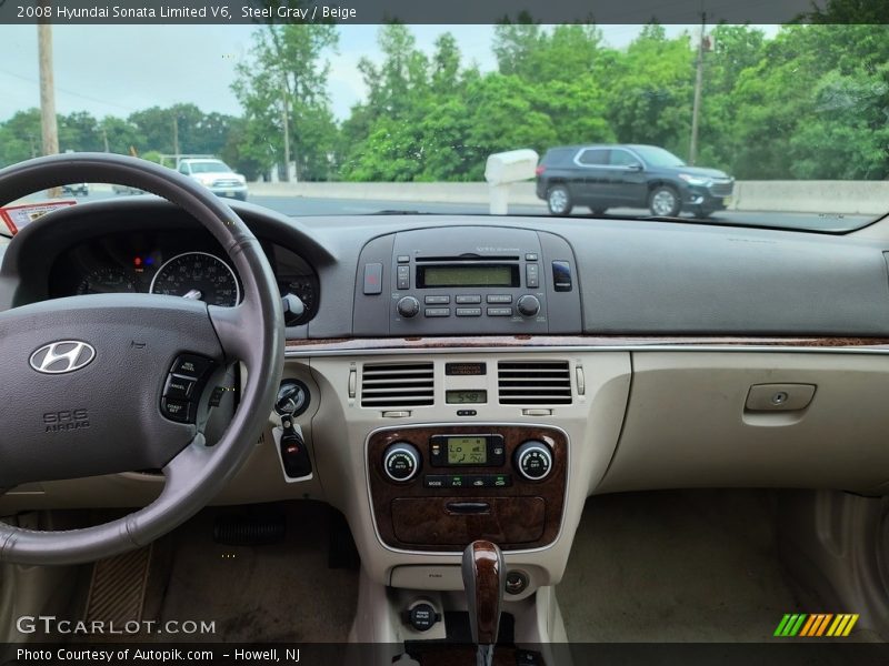 Steel Gray / Beige 2008 Hyundai Sonata Limited V6