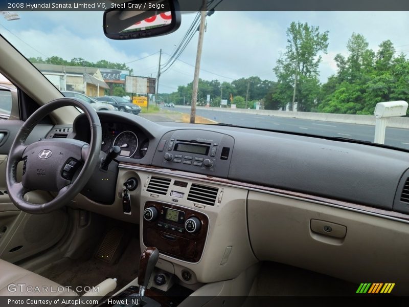 Steel Gray / Beige 2008 Hyundai Sonata Limited V6