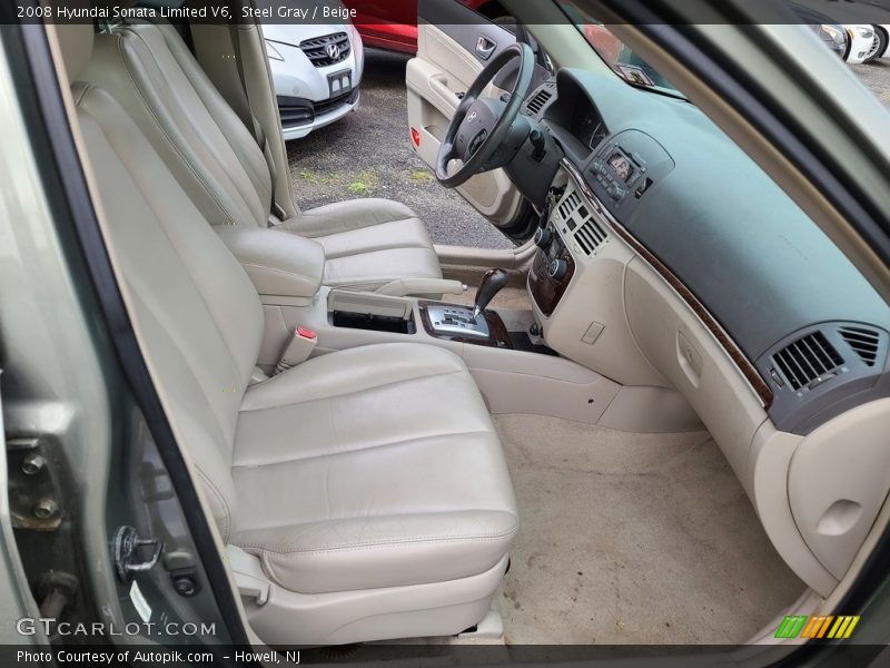 Steel Gray / Beige 2008 Hyundai Sonata Limited V6